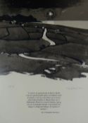 SIR KYFFIN WILLIAMS RA limited edition (54/75) print - the Caernarfonshire coast & the Rivals