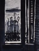 KAREL LEK gouache - entitled verso 'Half Open Louvre-Zaccaria, Venice', signed, 28 x 22cms