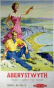 HARRY RILEY original colour Western Region British Railways poster - 'Aberystwyth, where the Holiday