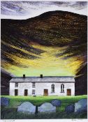 OGWYN DAVIES signed print - historic and remote Calvinistic Welsh chapel `Soar y Mynydd` with