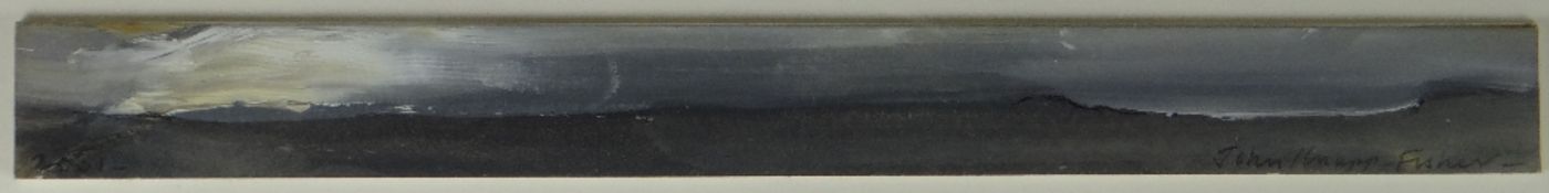 JOHN KNAPP FISHER oil on card - landscape, entitled verso 'Evening Coast', signed and dated 2001,