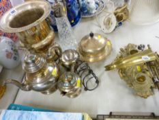 Claret jug, an electroplated urn and similar items