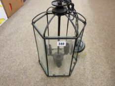 Exterior three bulb hanging lamp