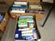 Three boxes of mixed reference books