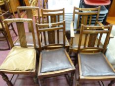 Parcel of six vintage chairs