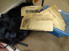 Tub of Cymro publications, old deeds etc and a good Kaminox rucksack