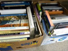 Two boxes of mixed reference books