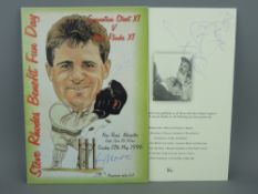 'The Last Walk' Ian Both Gala Charity dinner menu with list of auction and raffle items, signed in