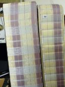 Single divan bed with black metal headboard