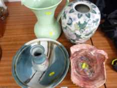 Arthur Wood 'Astoria' lustre basket and a quantity of pottery and china ware