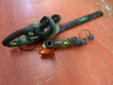 Gardenline hedge trimmer and a Parkside grinder E/T