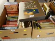 Two boxes of mixed reference books and a small parcel of classics