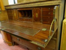 Georgian mahogany secretaire chest