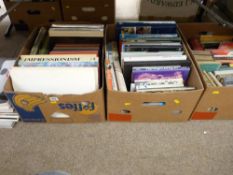 Three boxes of art related and other mixed books