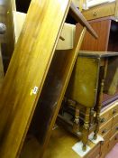 Two tier wooden coffee table and a small twin flap gate leg table