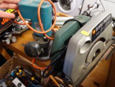 Black & Decker 62mm 1150w circular saw and a boxed router E/T