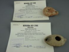 Two items of antiquity with licence certificates