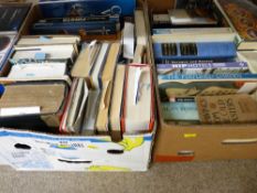 Two boxes of mixed reference, art, travel and other books
