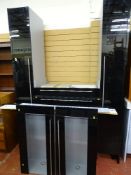 Quantity of stylish black gloss kitchen units