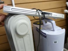 Amcor home dehumidifier, small oil filled radiator and a Phillips DVD player DVP3120 E/T