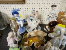 Quantity of figural ornaments etc