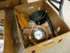 Mixed box of metalware etc