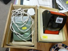 Two vintage portable slide viewers