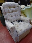 Modern button back upholstered reclining electric armchair E/T