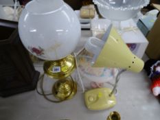 Three decorative table lamps