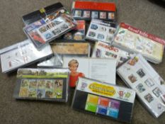 Large collection of unopened Royal Mail mint stamps, approximately two hundred packs