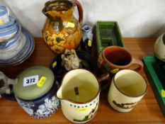 Items of Torquay ware and mixed pottery