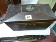 Georgian mahogany tea caddy (for restoration)