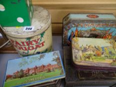 Parcel of vintage advertising tins