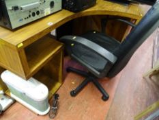 Modern computer desk and swivel office chair