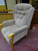 Modern button back upholstered armchair