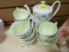 Royal Standard 'Gaiety' bone china coffee set