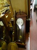 Rapport wall hanging clock, brass smoker's companion and a small brass wooden handled bedpan