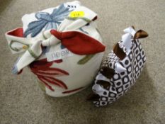 Needlework doorstop and one other