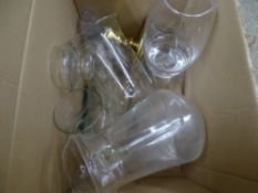 Box of ornamental glassware etc