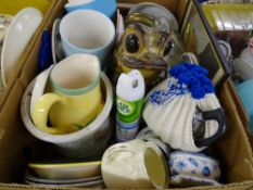 Quantity of pottery planters and miscellaneous household goods