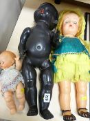 Three mid Century toy dolls
