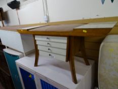 Teak retro telephone table having four drawers