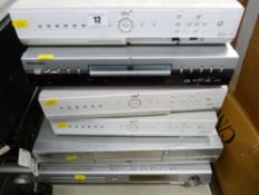 Parcel of six home entertainment systems including three Sky Plus boxes, Pacific, Naiko and LG E/T