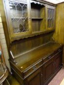 Dark wood bookcase cupboard