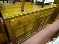 Oak panel front sideboard