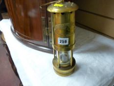 Vintage brass miner's lamp