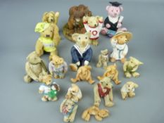 Quantity of collector's bears, circa 1990s and a boxed Christopher Holt squirrel group figurine