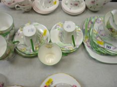 Bell China twenty six piece Art Deco style teaset
