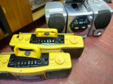 Parcel of three vintage music systems by Omega and Sony etc E/T