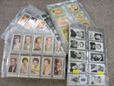 Good sleeved collection of screen stars collector's cards, brands include Tournament, Chairman,